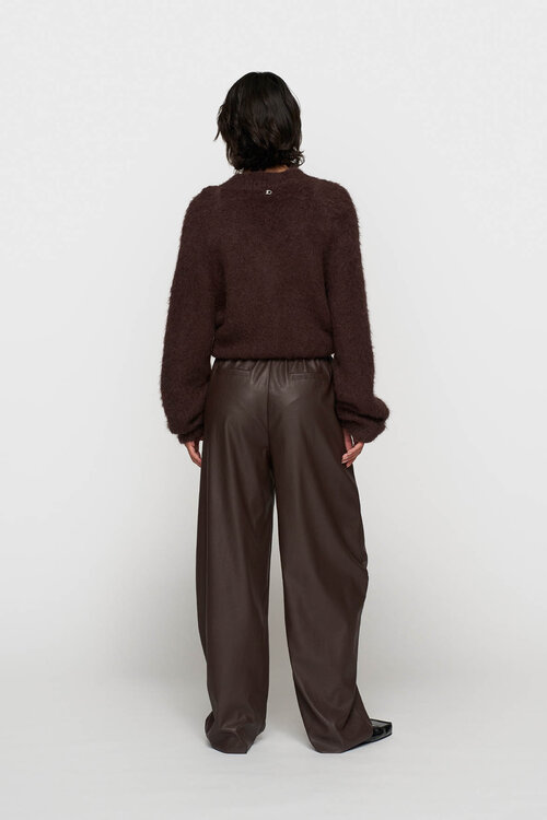 10Days deep wine faux leather pants