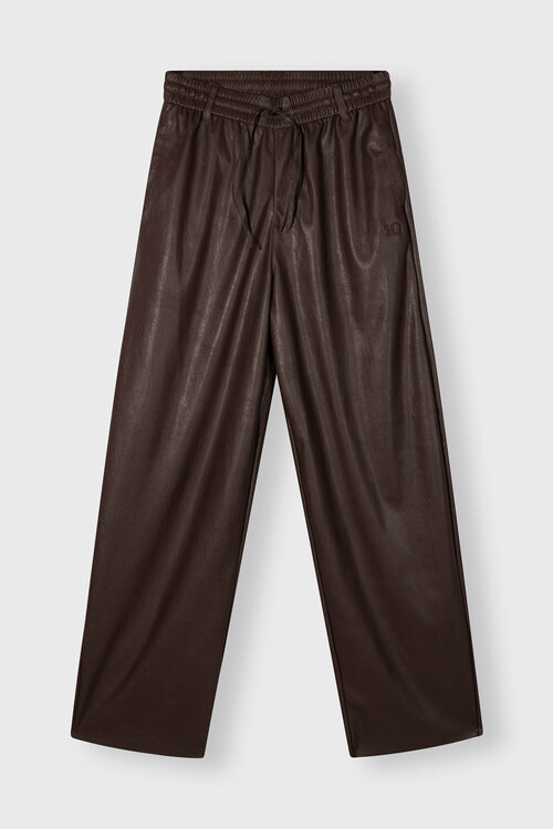 10Days deep wine faux leather pants
