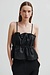 Second Female Black Cova Leather Top