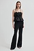 Second Female Black Cova Leather Top