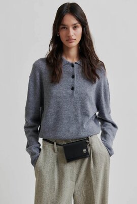 Second Female Grijs Vellena Knit LS Second Female Grijs Vellena Knit LS