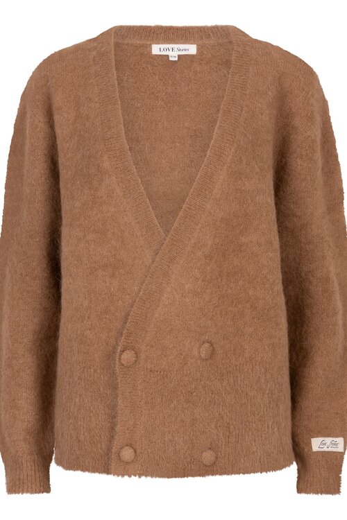 Love Stories Camel Iris gebreid Vest