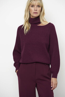Dante 6 Bordeaux Marenna Asymmetrical Sweater Dante 6 Bordeaux Marenna Asymmetrical Sweater