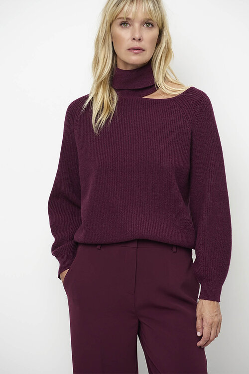 Dante 6 Bordeaux Marenna Asymmetrical Sweater