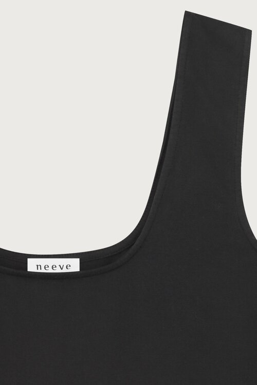 Neeve Zwarte Katoenen Top