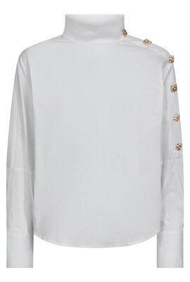 Co'couture White Sanna Asym Button Blouse Co'couture White Sanna Asym Button Blouse