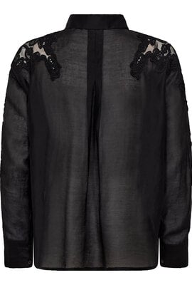 Co'couture Black Kawa Embroidery Shirt Co'couture Black Kawa Embroidery Shirt