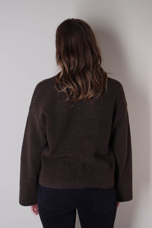 Co'couture Bruin Roger Oneck Trui