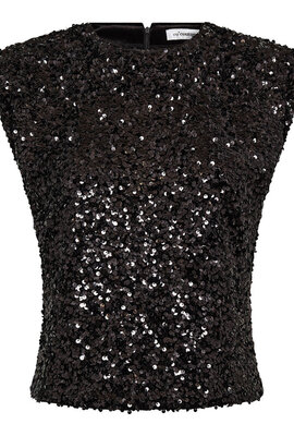 Co'couture Black Roslyn Sequin Top