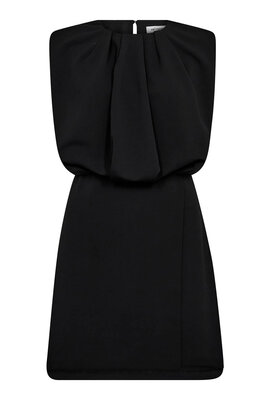 Co'couture Black Falcon Pleat Mini Dress