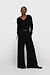 10Days Black wide leg jogger sparkle