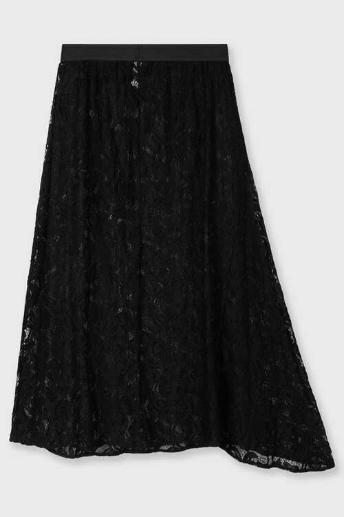 10Days Black lace midi skirt