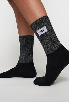 10Days Black socks lurex label
