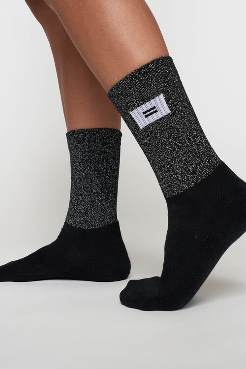 10Days Black socks lurex label