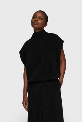 10Days Black sleeveless top sparkle