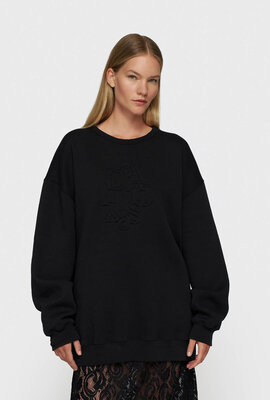 10Days Black long sweater curly 10