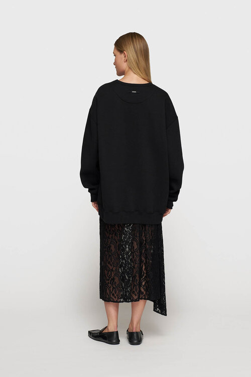 10Days Black long sweater curly 10