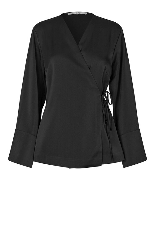 Second Female Black Glari Wrap Shirt