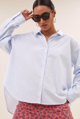 By Bar Lichtblauw Blouse