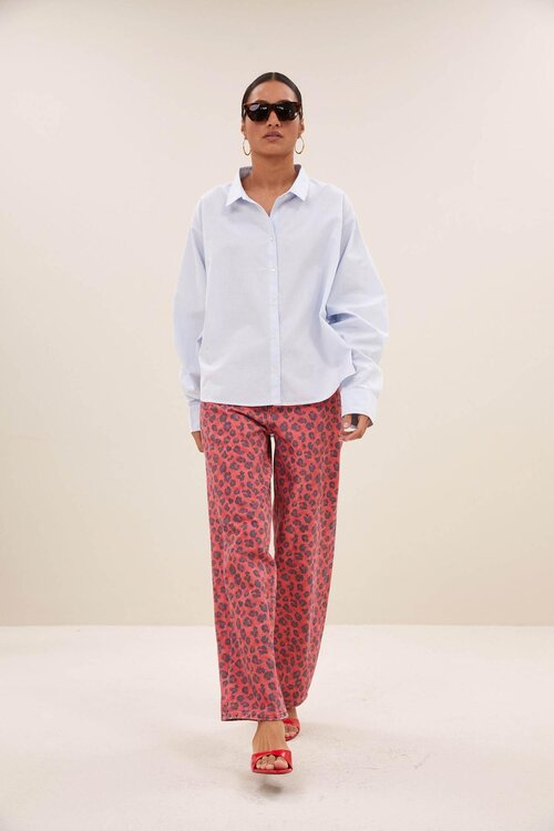 By Bar Lichtblauw Blouse