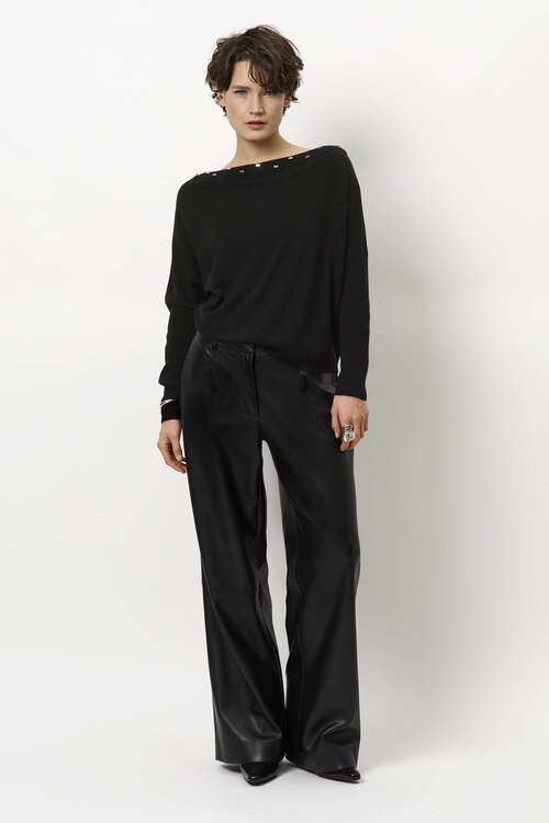 Dante 6 Donkergrijs Mayu Off Shoulder Sweater