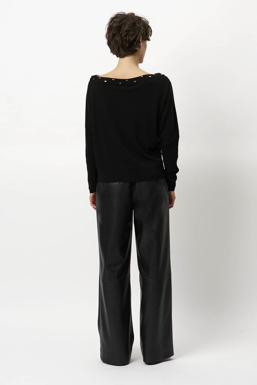 Dante 6 Donkergrijs Mayu Off Shoulder Sweater