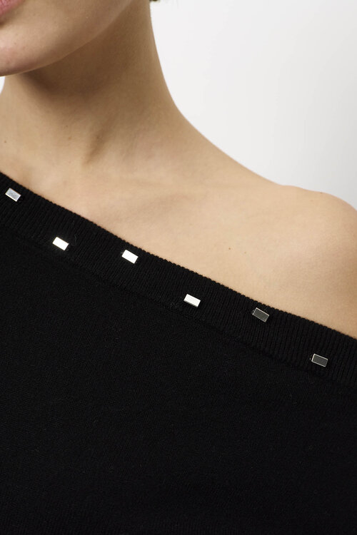 Dante 6 Donkergrijs Mayu Off Shoulder Sweater