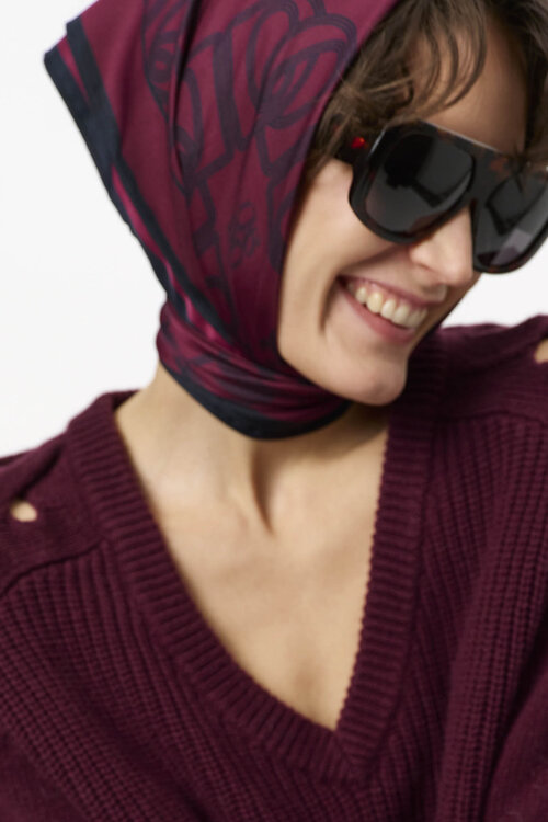 Dante 6 Bordeaux Palomo Braided Sweater