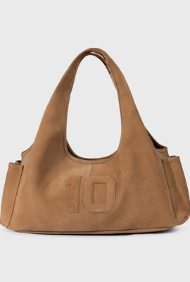 10Days Camel suede shoulder bag