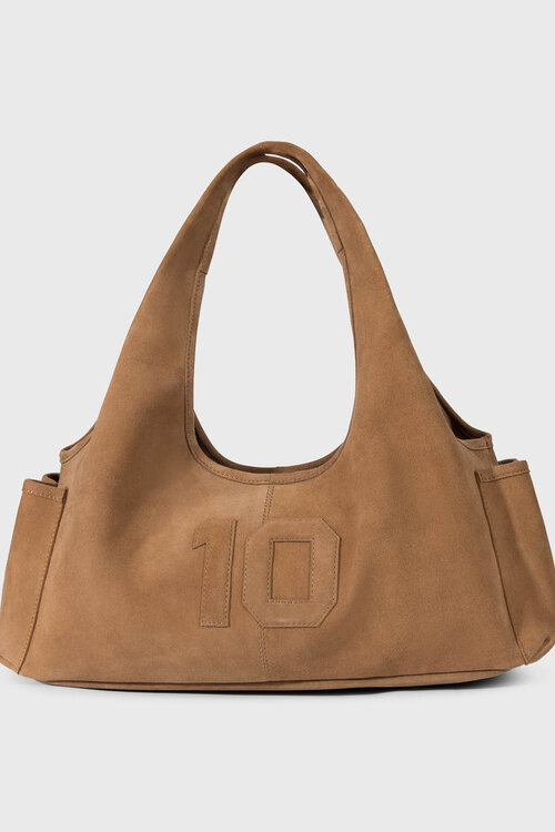 10Days Camel suede shoulder bag