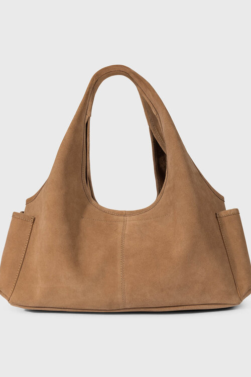 10Days Camel suede shoulder bag