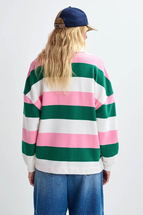 Essentiel Antwerp Pink Stripe Polo