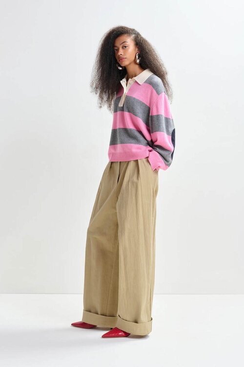 Essentiel Antwerp Pink Stripe Polo