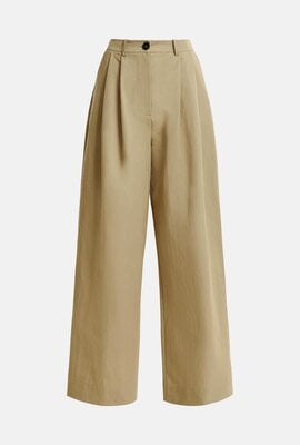 Essentiel Antwerp Camel Wide Leg Pantalon