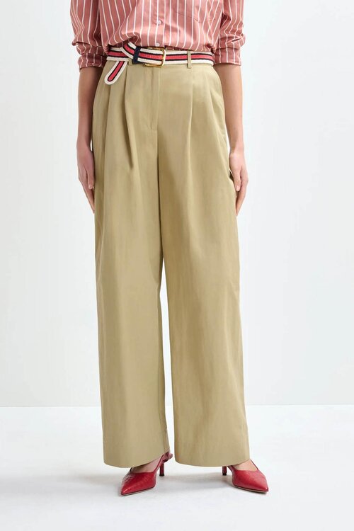 Essentiel Antwerp Camel Wide Leg Pantalon