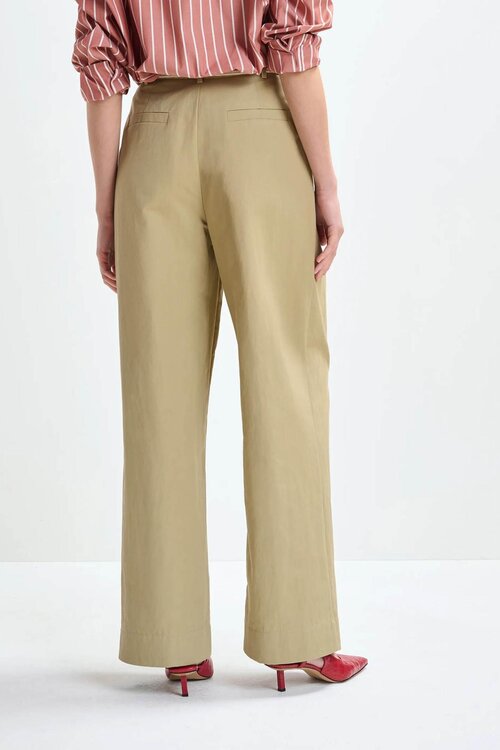 Essentiel Antwerp Camel Wide Leg Pantalon