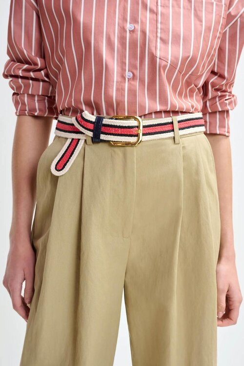 Essentiel Antwerp Camel Wide Leg Pantalon