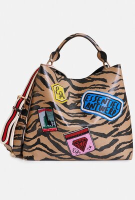 Essentiel Antwerp Black print Shopper