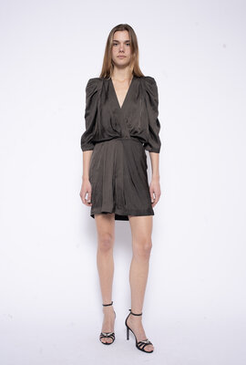 Zadig & Voltaire Grijze Ruz satijnen jurk