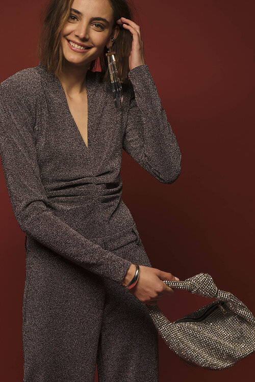 Dante 6 Paars Noemia Lurex Broek