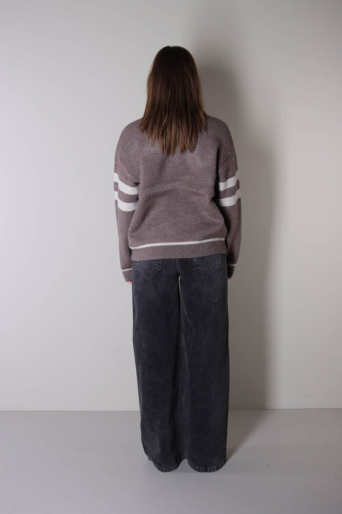 Co'couture Taupe Row Coco Knit