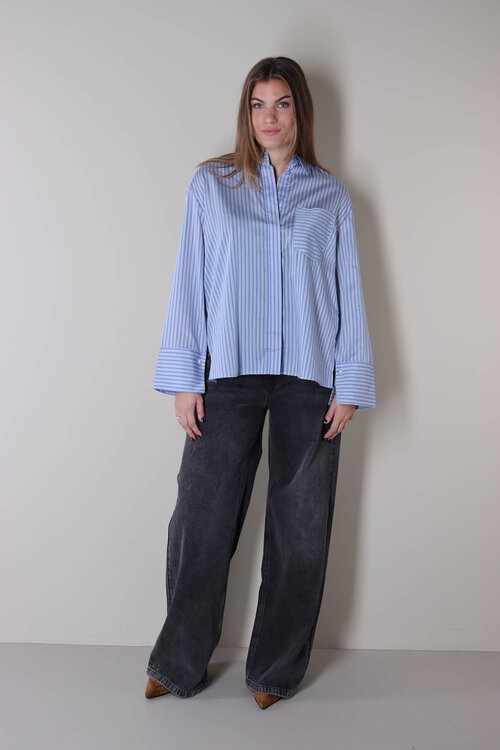 Co'couture Blauw Fina Stripe Shirt