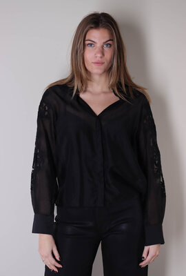 Co'couture Black Kawa Embroidery Shirt