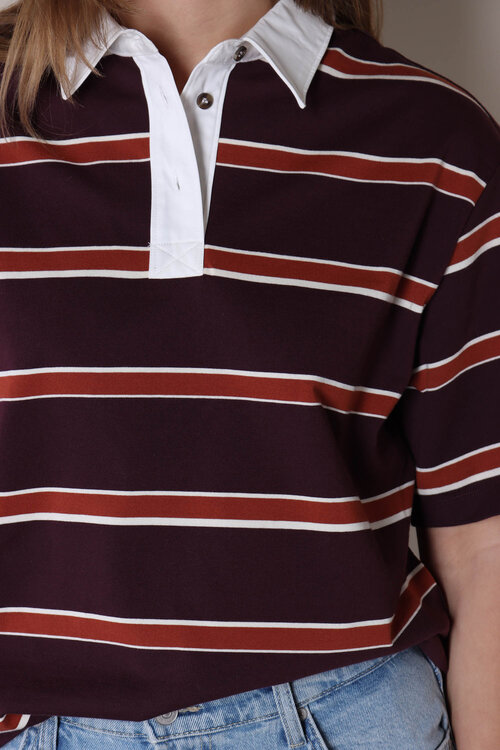 Co'couture Bordeaux Augusta Polo Shirt