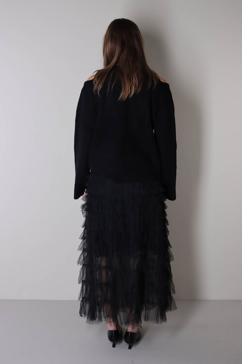 Co'couture Zwarte Row Rib Knit