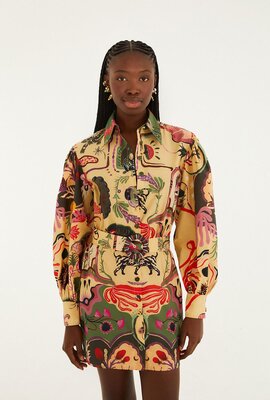 Farm Rio Beige Mini Jurk