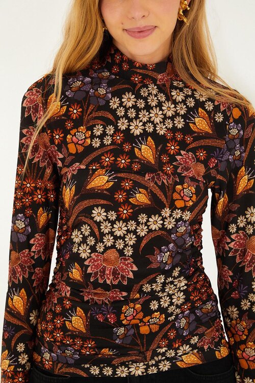 Farm Rio Zwart Turtleneck shirt