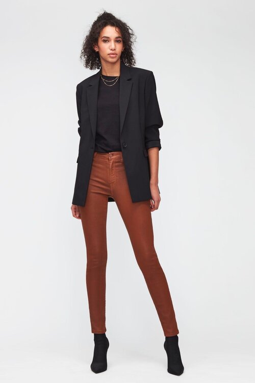 7 For All Mankind Camel Highwaist Skinny