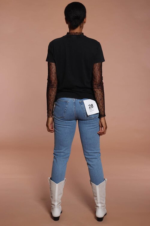 RE/DONE Blue Stone 90s High Rise Ankle Crop