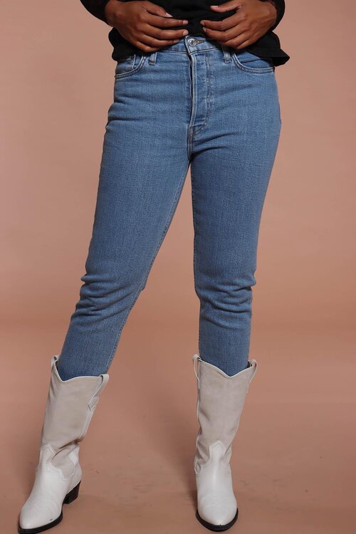 RE/DONE Blue Stone 90s High Rise Ankle Crop